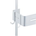 Raft de dus suspendat, din aluminiu, alb, 72,5 x 32,5 x 22,5 cm - imagine 6