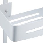 Raft de dus suspendat, din aluminiu, alb, 72,5 x 32,5 x 22,5 cm - imagine 8