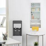 Dulap pentru medicamente, usa de sticla, 1 raft deschis, suport prosop, otel, alb, 65 x 27 x 12 cm - imagine 4