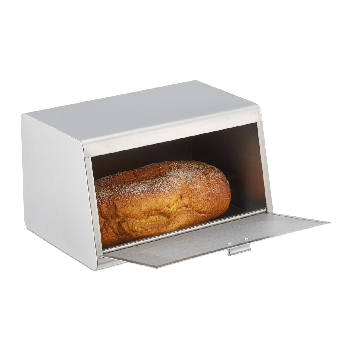 Cutie pentru paine/produse de patiserie, otel inoxidabil, alb, 20,5 x 34,5 x 23,5 cm - imagine 2