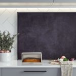 Cutie pentru paine/produse de patiserie, otel inoxidabil, alb, 20,5 x 34,5 x 23,5 cm - imagine 3