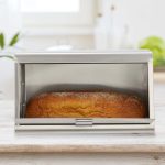 Cutie pentru paine/produse de patiserie, otel inoxidabil, alb, 20,5 x 34,5 x 23,5 cm - imagine 5