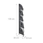 Etajera metalica de colt, Relaxdays, 5 rafturi, dimensiuni 136 x 30 x 5.5 cm, negru - imagine 5