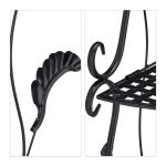 Etajera metalica de colt, Relaxdays, 5 rafturi, dimensiuni 136 x 30 x 5.5 cm, negru - imagine 8