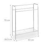 Suport prosoape tip stand, argintiu, 78 x 63 x 26,5 cm - imagine 4