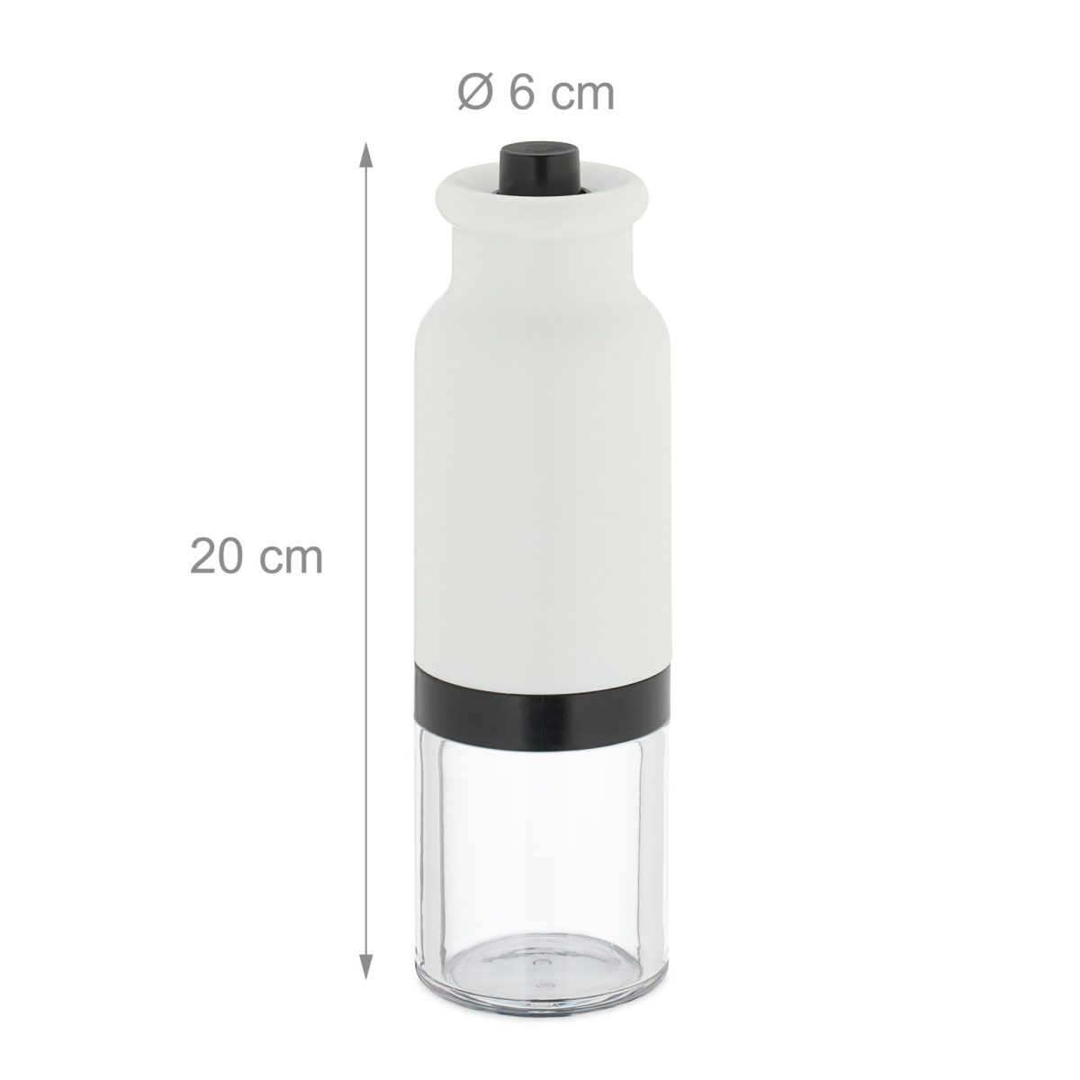 Set 2 rasnite electrice sare si piper, alb/negru, grosime reglabila, 20 x 6 cm - imagine 3