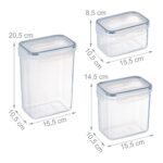 Caserole alimentare cu capace, set 10, 800 ml / 1400 ml / 2000 ml, plastic, Relaxdays - imagine 4