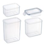 Caserole alimentare cu capace, set 10, 800 ml / 1400 ml / 2000 ml, plastic, Relaxdays - imagine 6