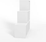 Biblioteca cu 6 cuburi, 97,5 x 29 x 97,5 cm, MDF, alb - imagine 8