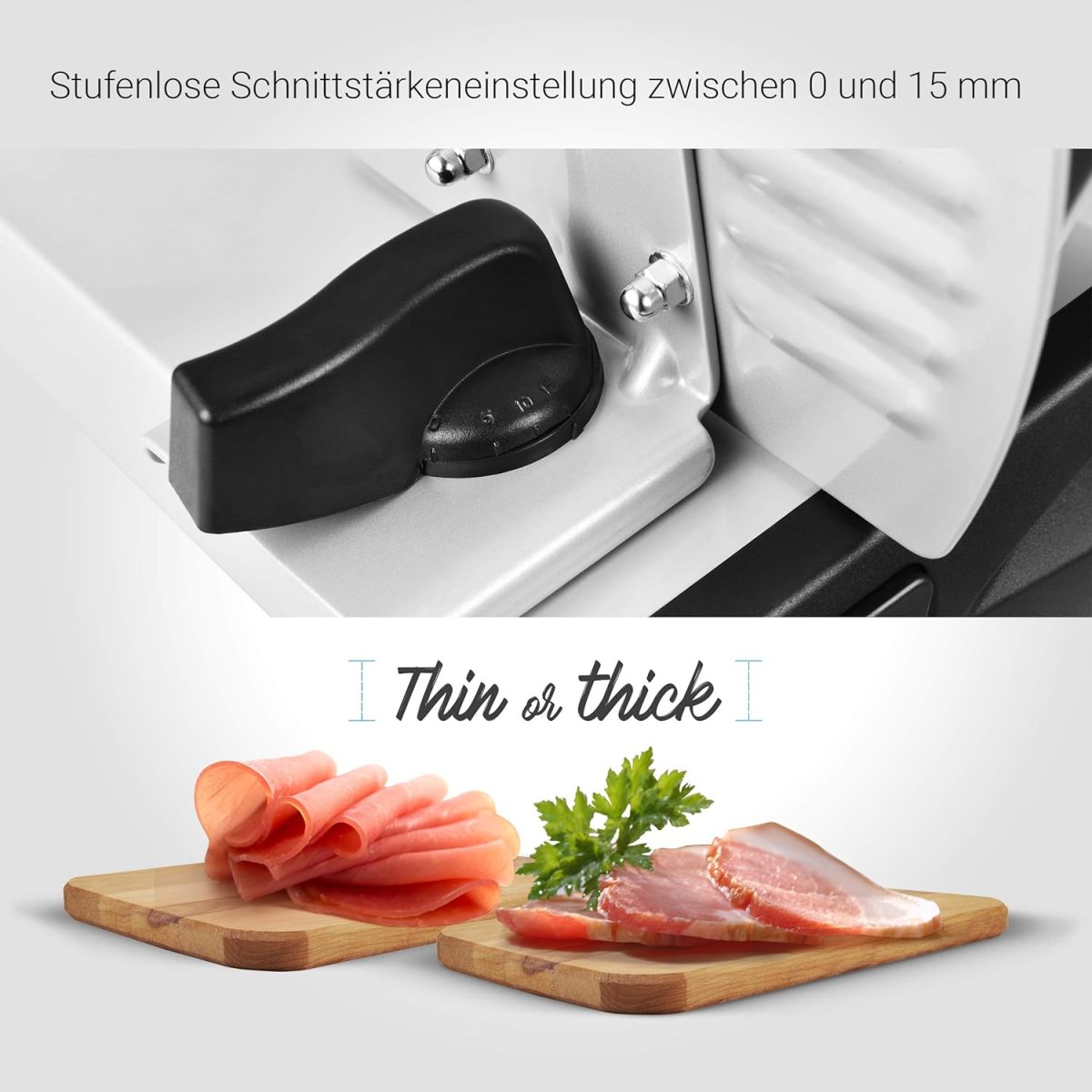 Feliator electric universal de alimente, 150 W, diametru 19 cm, usor de folosit, multifunctional, gri - imagine 5