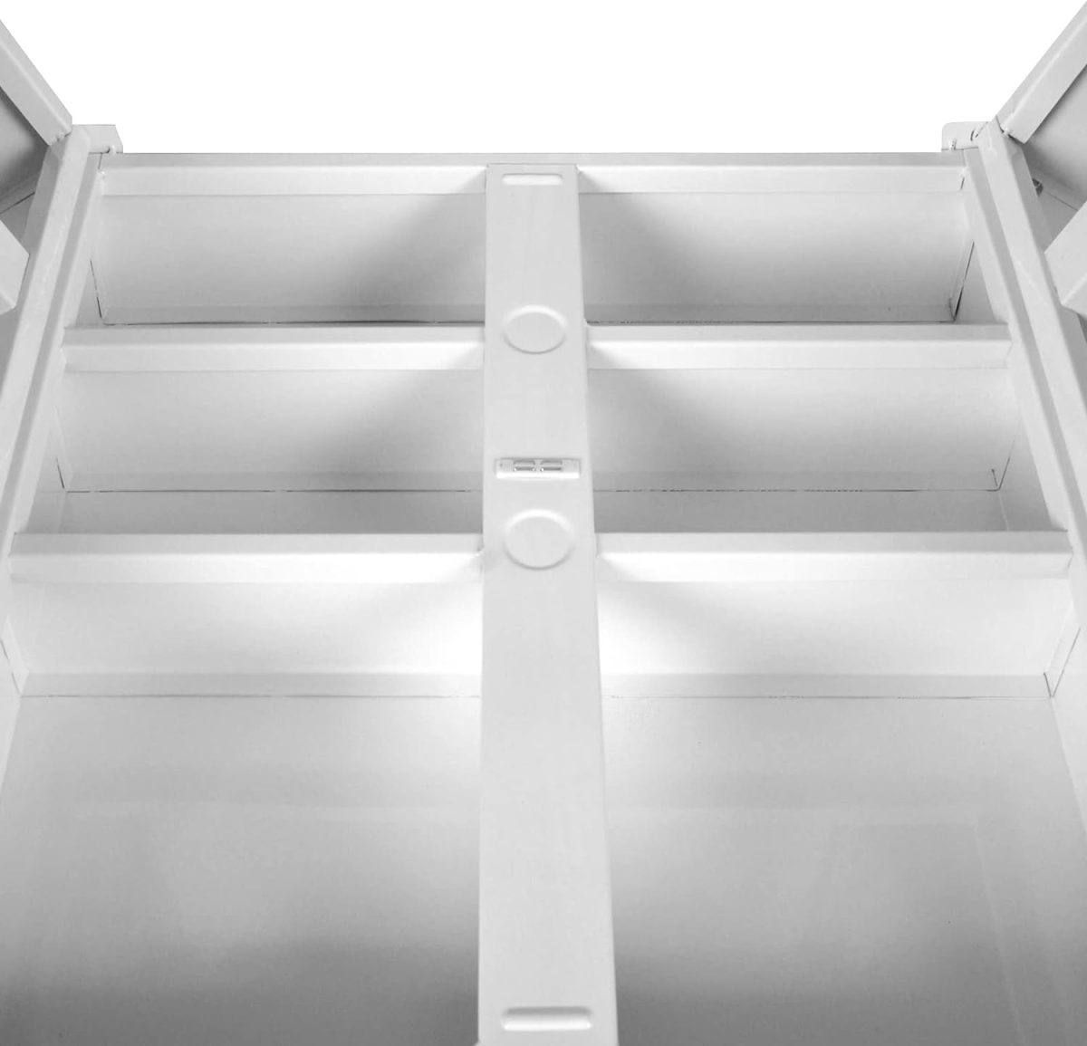 Dulap pentru medicamente XXL, 11 compartimente, blocabil, 2 usi, 53 x 53 x 20 cm, alb - imagine 2