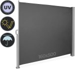 Copertina laterala, pentru balcon/gradina/terasa, protectie UV 50, rezistenta la intemperii, 160x300 cm, gri