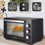 Cuptor electric, convectie, lumina interioara, 30 l, 1600 W, negru, 50 x 37 x 31,5 cm - imagine 7