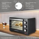 Cuptor electric, convectie, lumina interioara, 30 l, 1600 W, negru, 50 x 37 x 31,5 cm - imagine 5