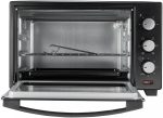 Cuptor electric, convectie, lumina interioara, 30 l, 1600 W, negru, 50 x 37 x 31,5 cm - imagine 3