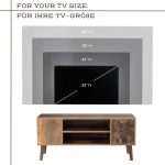 Comoda TV Vintage, cu picioruse, 2 dulapuri, 2 rafturi, pal, 110 x 50 x 40 cm - imagine 2