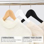 Set umerase din lemn masiv, carlig metalic rotativ, bara pentru pantaloni si design modern, 30 bucati - imagine 8