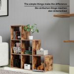 Biblioteca cu 6 cuburi, 97,5 x 29 x 97,5 cm, MDF, alb - imagine 6