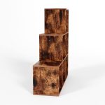Biblioteca cu 6 cuburi, 97,5 x 29 x 97,5 cm, MDF, maro - imagine 5