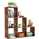 Biblioteca cu 6 cuburi, 97,5 x 29 x 97,5 cm, MDF, maro