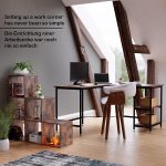 Biblioteca cu 6 cuburi, 97,5 x 29 x 97,5 cm, MDF, maro - imagine 2