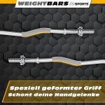 Bara bicepsi, SZ, 120 cm/30 mm, argintiu - imagine 3