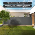 Copertina laterala, pentru balcon/gradina/terasa, protectie UV 50, rezistenta la intemperii, 160x300 cm, gri - imagine 7