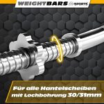 Bara bicepsi, SZ, 120 cm/30 mm, argintiu - imagine 2
