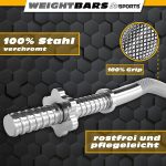 Bara bicepsi, SZ, 120 cm/30 mm, argintiu - imagine 6