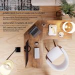 Birou Rustic in forma de L, lemn cu structura metalica, reglabil, 138 x 138 x 76 cm - imagine 7