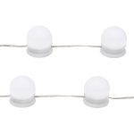 Masa de toaleta pentru machiaj "Alina", cu sertar si rafturi, alba, cu oglinda si LED-uri, 108 x 40 cm - imagine 11