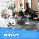Scaun taburet TRESKO® pentru cosmetica/cabinet medical/laborator, rotire la 360°, inaltime reglabila intre 47 - 60 cm, piele ecologica, rosu - imagine 4
