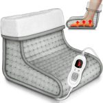 Incalzitor pentru picioare, 100W, marime universala, 6 trepte de caldura, functie de oprire automata, protectie la supraincalzire, gri