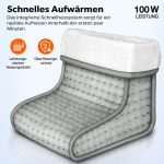 Incalzitor pentru picioare, 100W, marime universala, 6 trepte de caldura, functie de oprire automata, protectie la supraincalzire, gri - imagine 2
