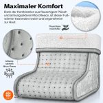 Incalzitor pentru picioare, 100W, marime universala, 6 trepte de caldura, functie de oprire automata, protectie la supraincalzire, gri - imagine 4