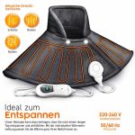 Incalzitor electric pentru gat si umeri, 100 W, 3 trepte de caldura, functie de oprire automata, protectie supraincalzire, antracit - imagine 2