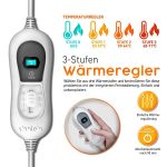 Incalzitor electric pentru gat si umeri, 100 W, 3 trepte de caldura, functie de oprire automata, protectie supraincalzire, antracit - imagine 4