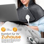 Incalzitor electric pentru gat si umeri, 100 W, 3 trepte de caldura, functie de oprire automata, protectie supraincalzire, antracit - imagine 7