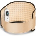 Centura electrica pentru spate/abdomen, 100 W, 3 trepte de caldura, functie de oprire automata dupa 90 min, protectie la supraincalzire, 69 x 29 x 29 cm, crem