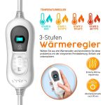 Centura electrica pentru spate/abdomen, 100 W, 3 trepte de caldura, functie de oprire automata dupa 90 min, protectie la supraincalzire, 69 x 29 x 29 cm, crem - imagine 4