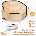 Centura electrica pentru spate/abdomen, 100 W, 3 trepte de caldura, functie de oprire automata dupa 90 min, protectie la supraincalzire, 69 x 29 x 29 cm, crem - imagine 5
