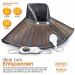 Incalzitor electric pentru gat si umeri, 100 W, 3 trepte de caldura, functie de oprire automata, protectie supraincalzire, gri - imagine 2