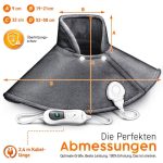 Incalzitor electric pentru gat si umeri, 100 W, 3 trepte de caldura, functie de oprire automata, protectie supraincalzire, gri - imagine 4