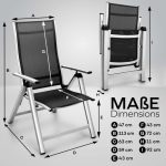 Set 2 scaune sezlong Tillvex, pliabile, reglabile 6 niveluri, rezistenta UV, 59 x 63 x 113 cm, capacitate 120 kg, gri - imagine 7