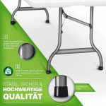 Masa pliabila gradina/camping/bucatarie/balcon/terasa, material anti-zgarieturi, picioare anti-alunecare, capacitate suportata 200 kg, interior/exterior, 180x75x73cm - imagine 3