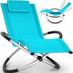 Scaun balansoar gradina, 166 x 74 x 81 cm, albastru, capacitate 180 kg