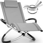 Scaun balansoar gradina, 166 x 74 x 81 cm, gri, capacitate 180 kg