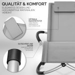 Scaun balansoar gradina, 166 x 74 x 81 cm, gri, capacitate 180 kg - imagine 2