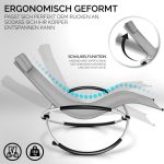 Scaun balansoar gradina, 166 x 74 x 81 cm, gri, capacitate 180 kg - imagine 3