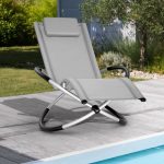 Scaun balansoar gradina, 166 x 74 x 81 cm, gri, capacitate 180 kg - imagine 6